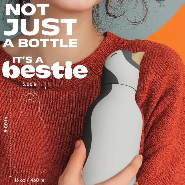 ASOBU® Bestie Trinkflasche 460ml Pinguin