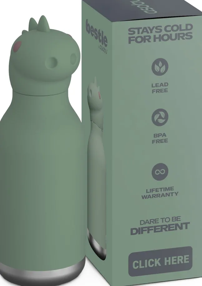ASOBU® Bestie Trinkflasche 460ml Dinosaurier