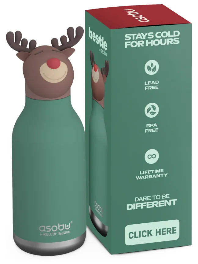 ASOBU® Bestie Trinkflasche 460ml Rentier