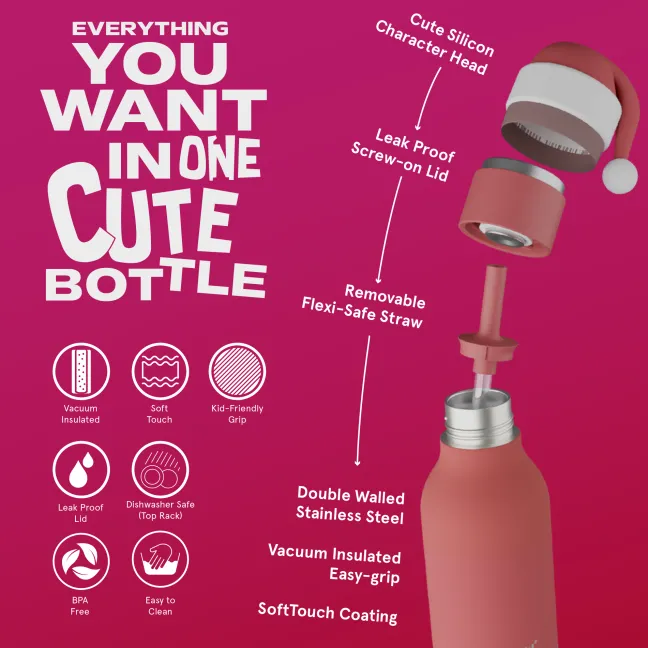 ASOBU® Bestie Trinkflasche 460ml Weihnachtsmann