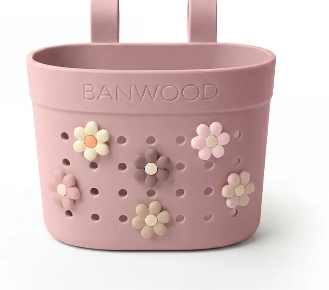 BANWOOD Pin & Ride Kinder-Lenkerkorb Dustyrose (für Laufrad, Roller & Fahrrad)