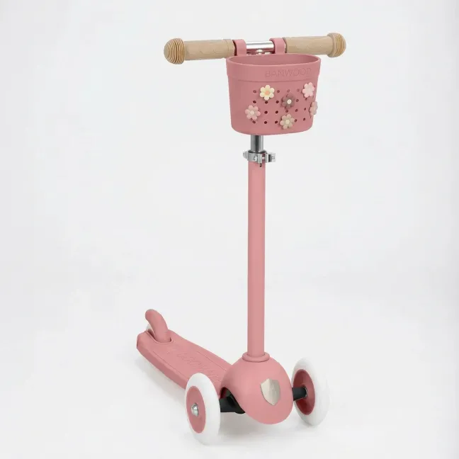 BANWOOD Pin & Ride Kinder-Lenkerkorb Raspberry (für Laufrad, Roller & Fahrrad)