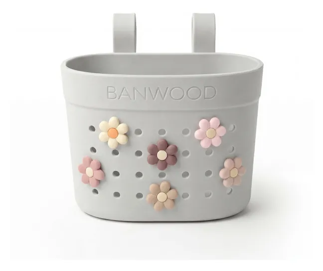 BANWOOD Pin & Ride Kinder-Lenkerkorb Ivory (für Laufrad, Roller & Fahrrad)
