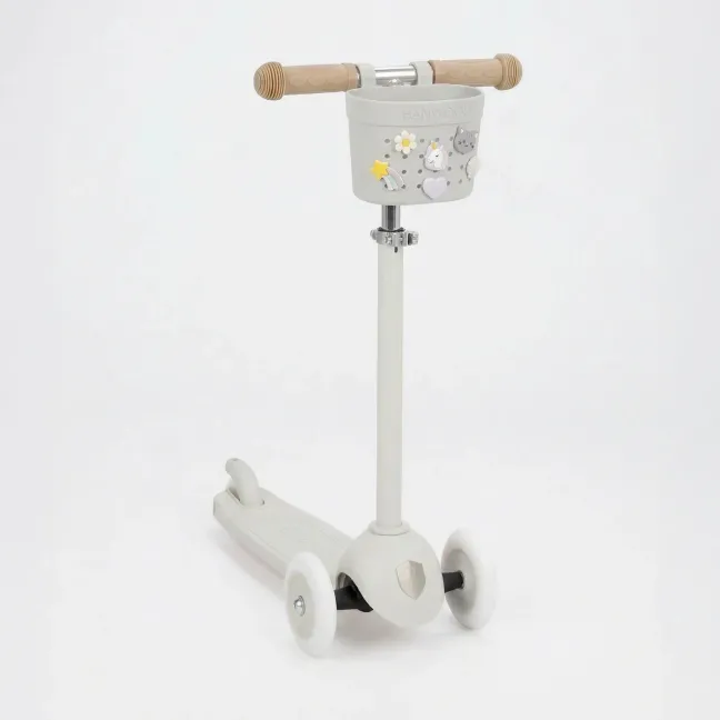 BANWOOD Pin & Ride Kinder-Lenkerkorb Ivory (für Laufrad, Roller & Fahrrad)