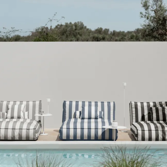 Blomus Outdoor-Bett STAY 120x190 cm Lily White/Black