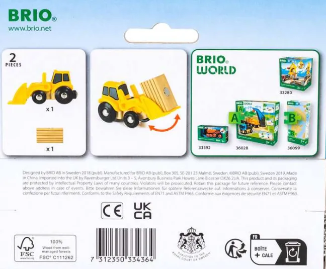 Brio Frontlader mit Magnetladung 33436