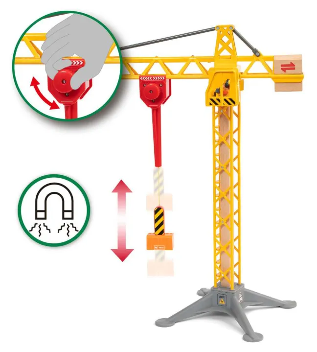 Brio Großer Baukran mit Licht 33835