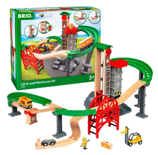 Brio Großes Lagerhaus-Set mit Aufzug 33887