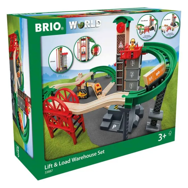 Brio Großes Lagerhaus-Set mit Aufzug 33887