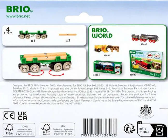 Brio Langholzwagen 33696