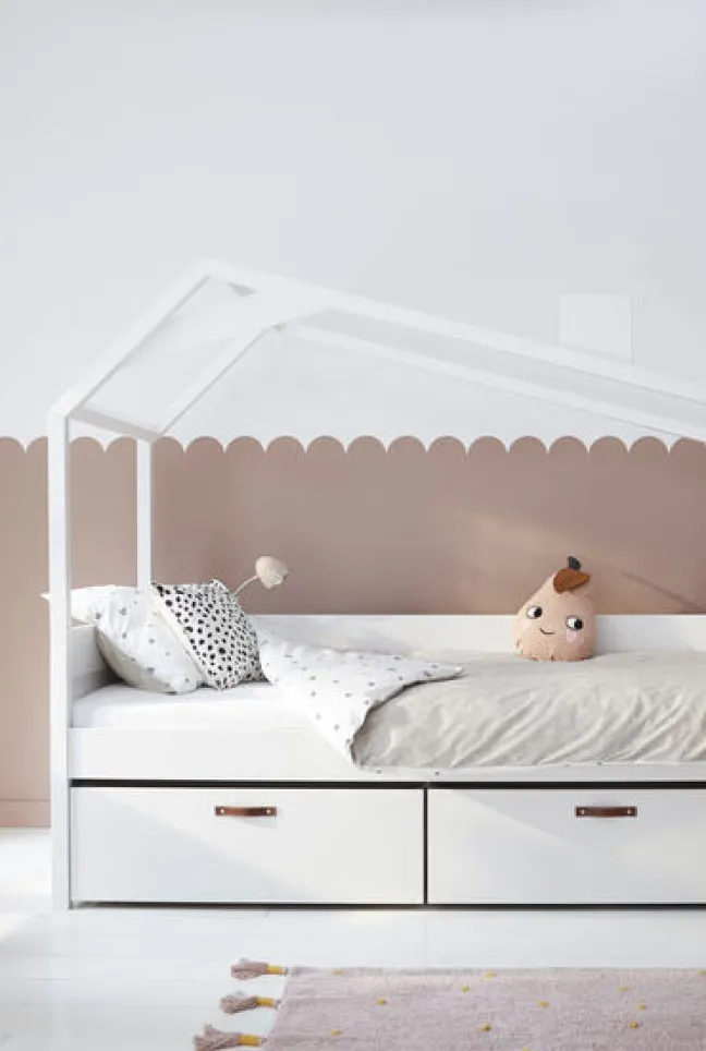COOL KIDS by Lifetime Tagesbett 90x200cm mit Himmelaufsatz weiß lackiert inkl. Rollrost Sale