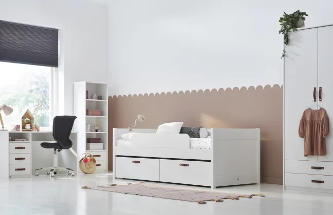 COOL KIDS by Lifetime Tagesbett 90x200cm mit Himmelaufsatz weiß lackiert inkl. Rollrost Sale
