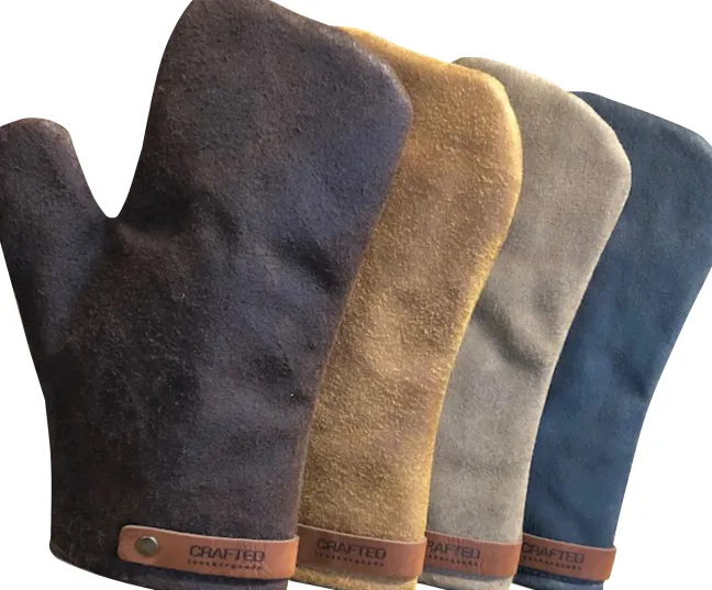 Crafted Grillhandschuh aus Leder braun