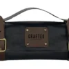 Crafted Messerrolle aus Leder mit 7 Taschen schwarz
