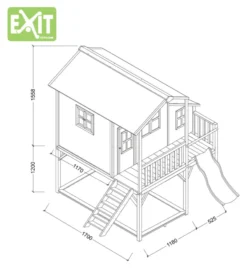 EXIT Spielhaus Loft 750 Rot