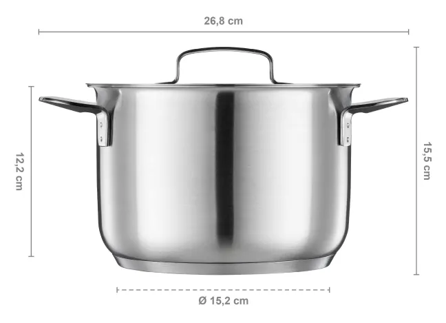 FISKARS All Steel Kasserolle 3,0 l mit Deckel