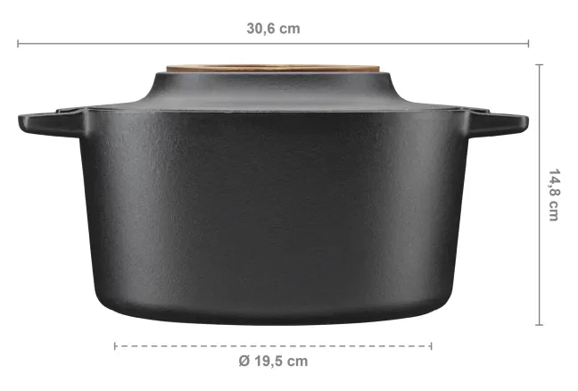 FISKARS Norden Gusseisen Kasserolle Dutch Oven 4L