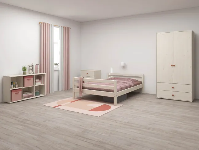 FLEXA Classic Bett 140x200cm weiß lasiert