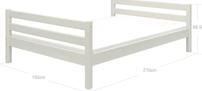 FLEXA Classic Bett 140x200cm weiß lasiert