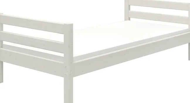 FLEXA Classic Etagenbett mit senkrechter Leiter weiß lasiert
