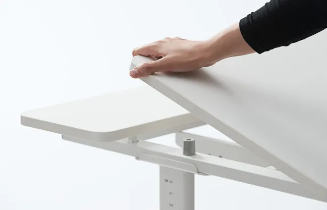 FLEXA Evo Schreibtisch geteilte Tischplatte weiß 82-50147