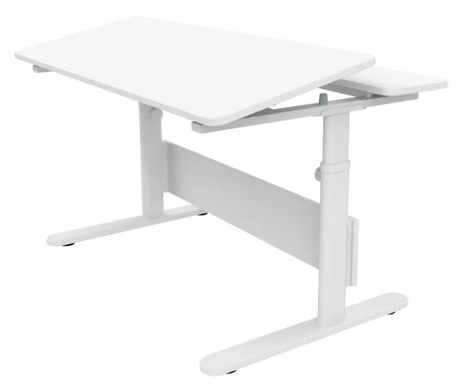 FLEXA Evo Schreibtisch geteilte Tischplatte weiß 82-50147