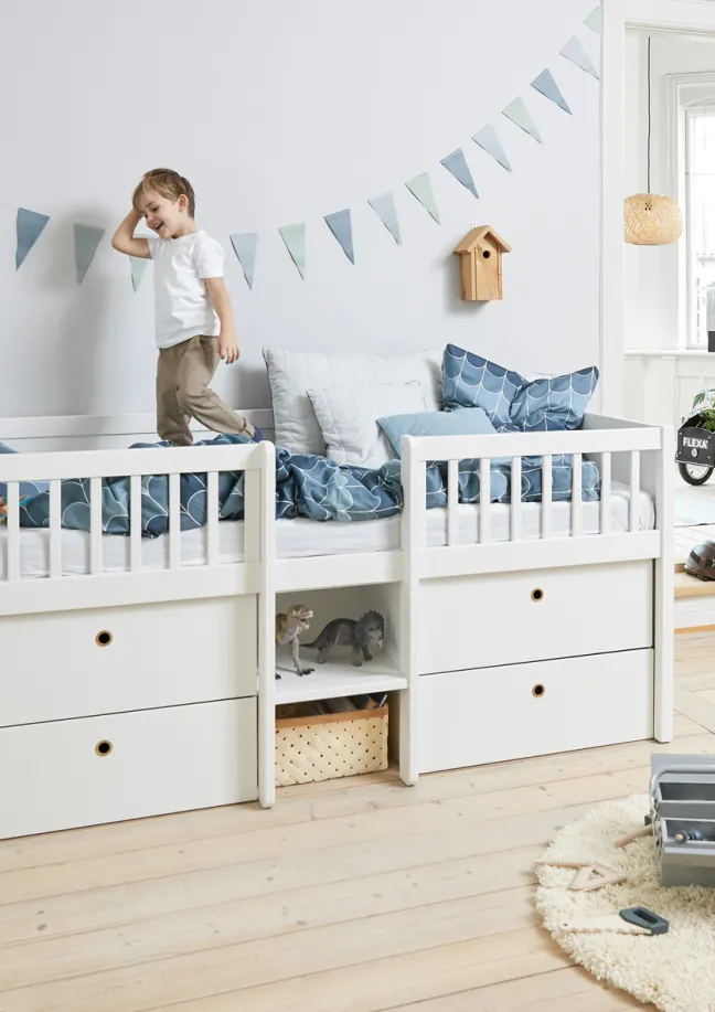 FLEXA Freja Bett 90x200cm weiß lackiert Sale