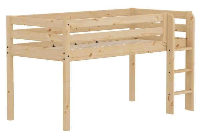 FLEXA RAW Classic Halbhohes Bett natur