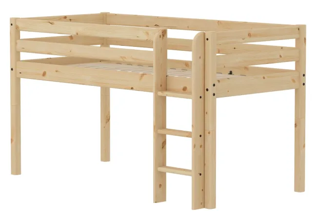 FLEXA RAW Classic Halbhohes Bett natur
