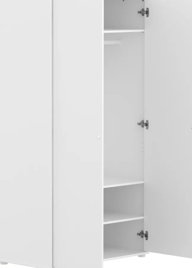 FLEXA Saga Kleiderschrank mit 2 Türen weiß