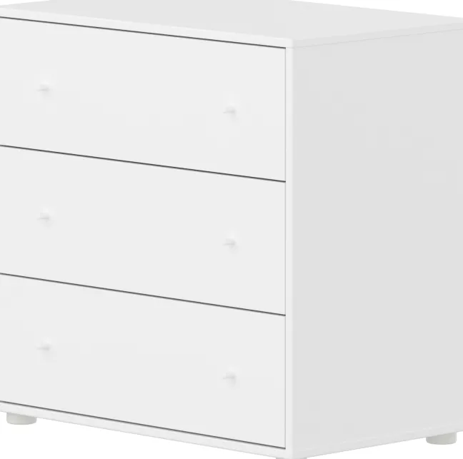 FLEXA Saga Kommode mit 3 Schubladen weiß