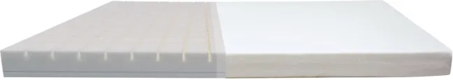 FLEXA Schaumstoffmatratze 90x190cm mit Baumwollbezug cremeweiß
