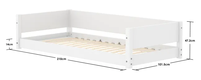 FLEXA White Montessori Bett 90x200cm weiß