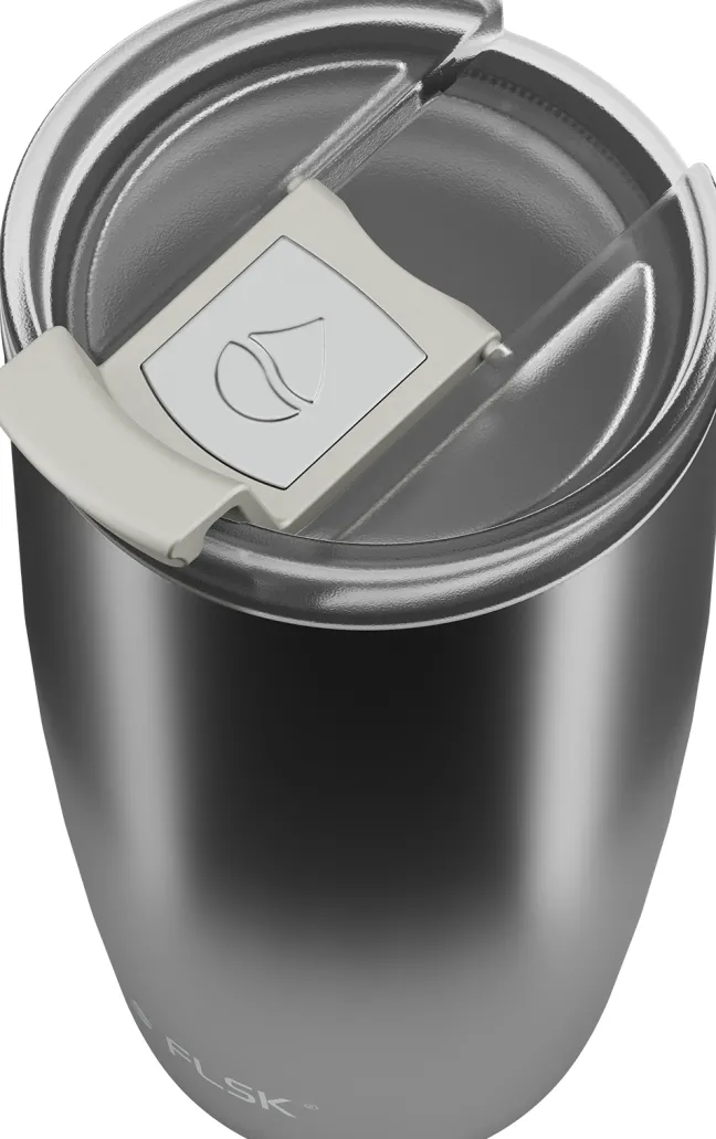 FLSK CUP Coffee to go Becher 500 ml silber