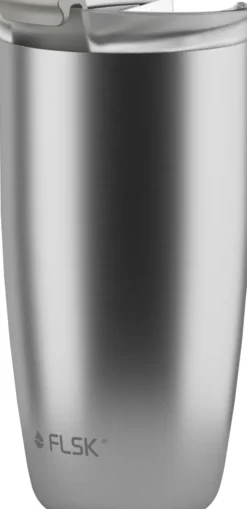 FLSK CUP Coffee to go Becher 500 ml silber