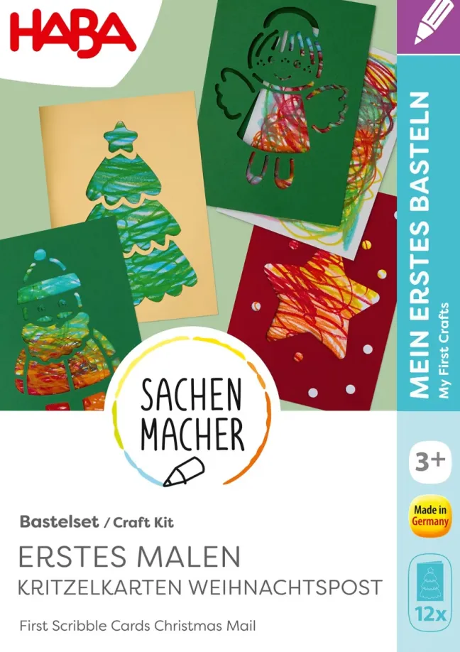 Haba Bastelset - Erstes Malen Kritzelkarten Weihnachtspost 2012711