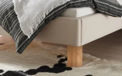 Hasena Noemi Polsterbett 180x200cm Fußhöhe: 20cm Wildbuche natur geölt/Pepe beige
