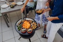 Höfats MOON 45 All Black Plancha-Grillset niedrig