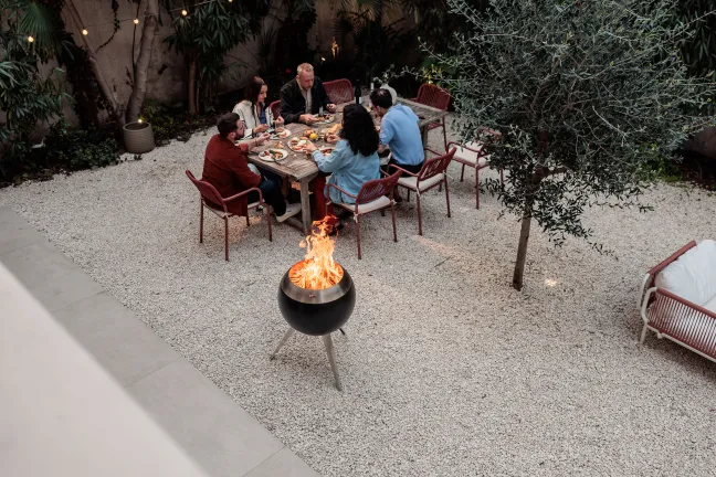 Höfats MOON 55 Feuerkorb mit hohem und niedrigem Fuß