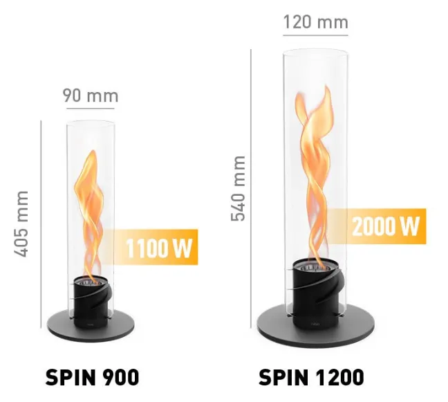 Höfats SPIN 1200 Tischfeuer schwarz