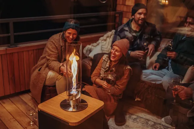 Höfats SPIN 900 Tischfeuer silber