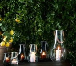 Holmegaard Design With Light Windlicht Laterne smoke H:16 cm