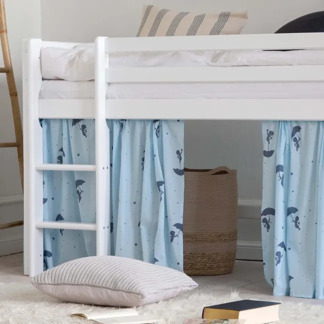 Hoppekids ECO Dream Halbhochbett 90x200cm mit gerader Leiter nicht teilbar weiß