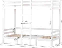 Hoppekids ECO Dream Jumbo Etagenbett 90x200cm weiß