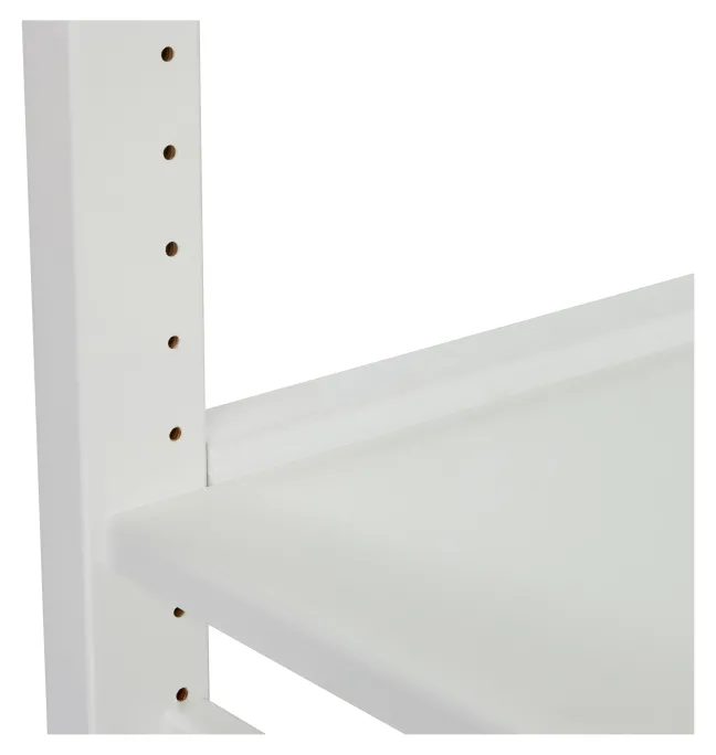 Hoppekids Storey Regalkombination 100cm mit Bett 90x200cm und 8 Einlegeböden weiß