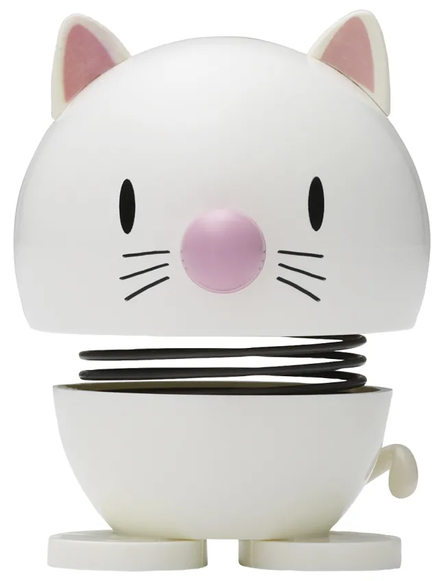Hoptimist® Wackelfigur Katze weiß