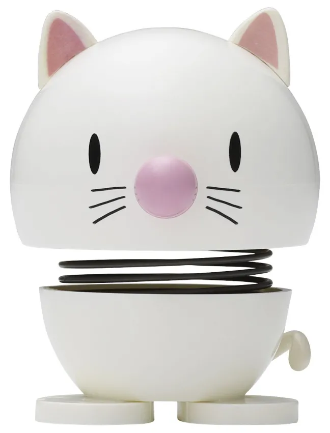 Hoptimist® Wackelfigur Katze weiß