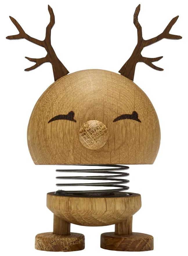 Hoptimist® Wackelfigur Rentier Bimble S Eiche braun
