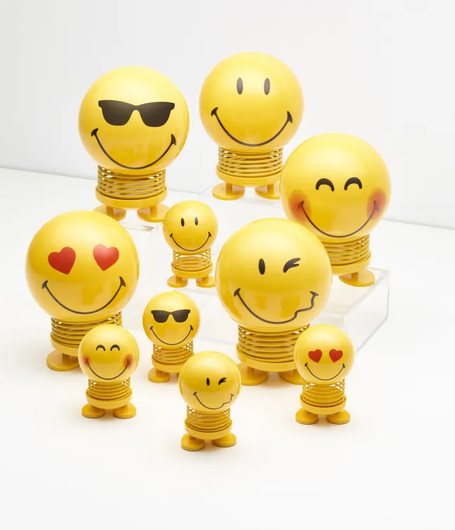 Hoptimist® Wackelfigur Smiley S gelb