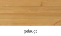 Infanskids Einzelbett mit halber Abschutzsicherung gelaugt 90 x 200cm